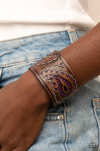 Paisley Pioneer - Purple Snap Bracelet