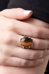 Enchantingly Everglades - Brown Dainty Ring