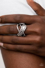 Load image into Gallery viewer, Triple Threat Twinkle - Black Gunmetal Ring