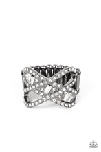 Load image into Gallery viewer, Triple Threat Twinkle - Black Gunmetal Ring