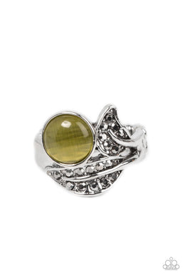 Cats Eye Candy - Green Dainty Ring