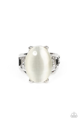 Enchantingly Everglades - White Dainty Ring