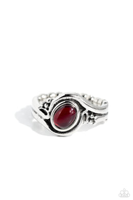 Casually Chromatic - Red Dainty Ring