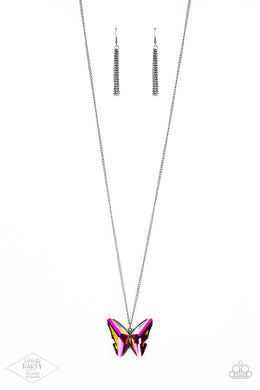 The Social Butterfly Effect - Multi (Gunmetal) Necklace