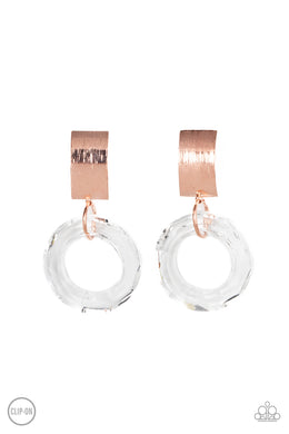 Clear Out! - Copper Clip-On Earrings
