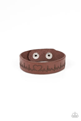 Haute Heartbeat - Brown Snap Bracelet