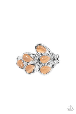 Cats Eye Cadence - Orange Dainty Ring