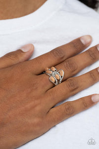 Cats Eye Cadence - Orange Dainty Ring