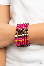 Load image into Gallery viewer, Dive into Maldives - Pink Stretchy Bracelet
