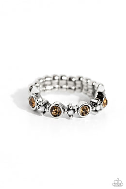 Modestly Modern - Brown Dainty Ring