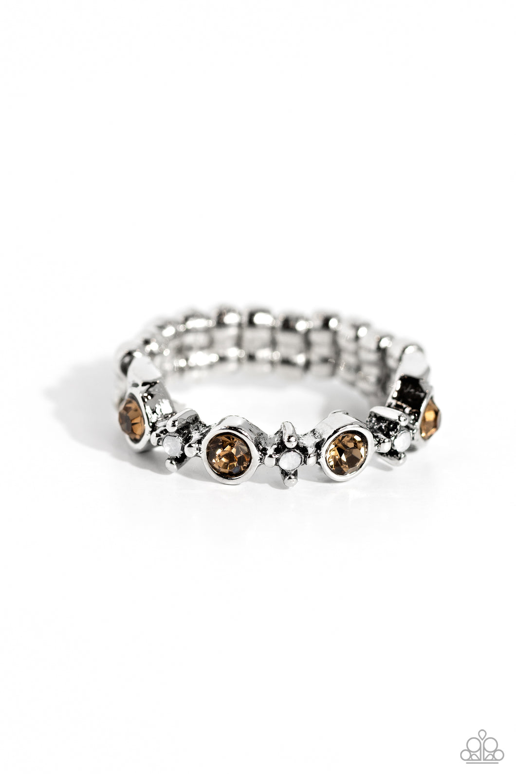 Modestly Modern - Brown Dainty Ring