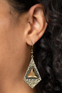 Cosmic Destination - Brass Earrings