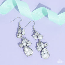 Load image into Gallery viewer, Rhinestone Reveler - White Earrings
