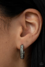 Load image into Gallery viewer, Small Town Twinkle - Black Hoop Earrings