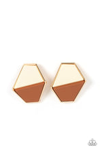 Load image into Gallery viewer, Generically Geometric - Brown Post Earrings
