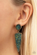 Load image into Gallery viewer, Druzy Desire - Brass Post Earrings