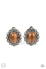 Load image into Gallery viewer, Garden Gazebo - Brown Clip-On Earrings