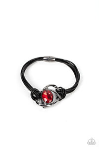 Keep Your Distance - Red (Gunmetal) Bracelet