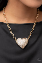 Load image into Gallery viewer, Heartbreakingly Blingy - Gold Necklace