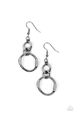 SELFIE-Made Woman - Black Gunmetal Earrings