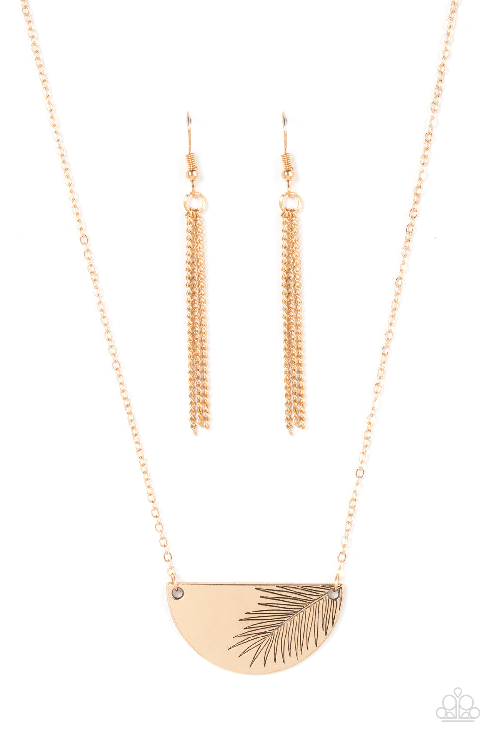 Cool, PALM, and Collected - Gold Choker Necklace