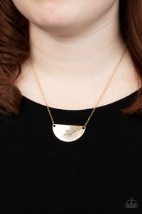 Cool, PALM, and Collected - Gold Choker Necklace
