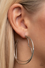 Load image into Gallery viewer, Love Goes Around - Silver Hoop Earrings