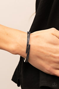 Deco Drama - Blue Hinged Bracelet
