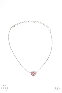 Twitterpated Twinkle - Pink Choker Necklace