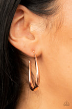 Load image into Gallery viewer, CURVE Your Appetite - Copper Hoop Earrings
