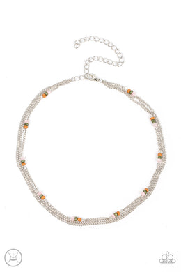 Bountifully Beaded - Multicolor Choker Necklace