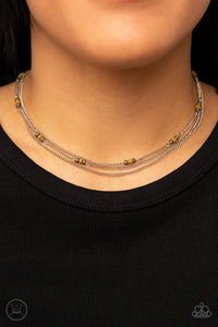 Bountifully Beaded - Green Choker Necklace
