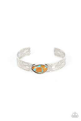 Gobi Glyphs - Brown Cuff Bracelet