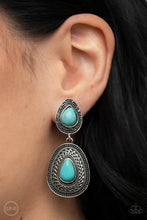 Load image into Gallery viewer, Country Soul - Blue Clip-On Earrings