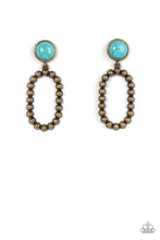 Load image into Gallery viewer, Riverbed Refuge - Brass Post Earrings