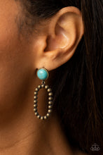 Load image into Gallery viewer, Riverbed Refuge - Brass Post Earrings