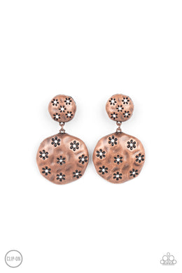 Industrial Fairytale - Copper Clip-On Earrings