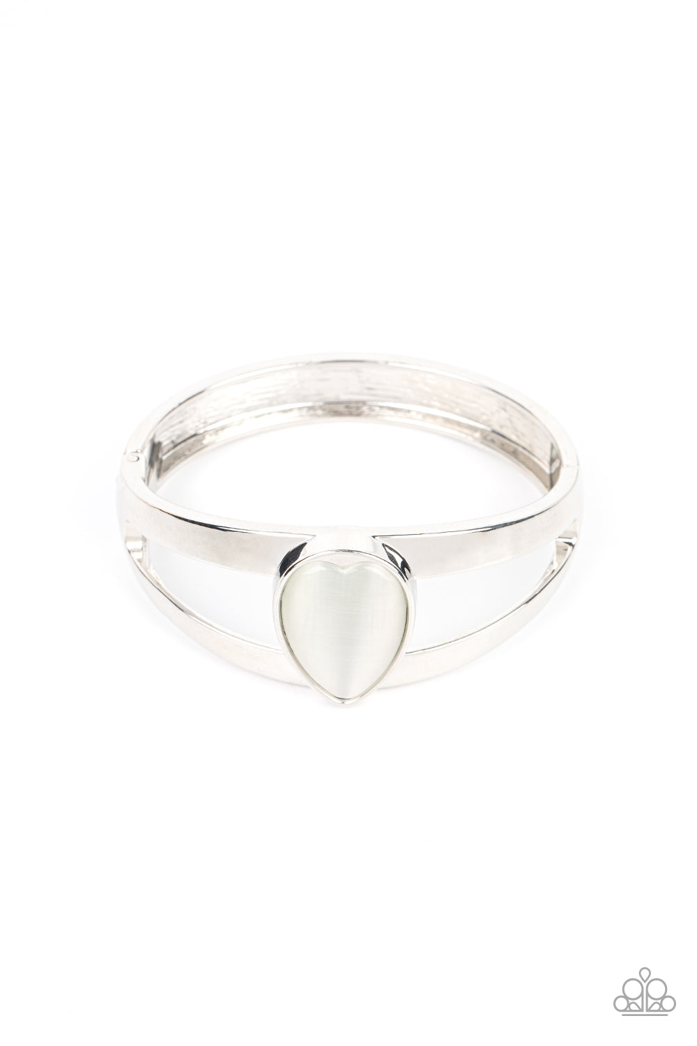 Enhanced Enchantment - White Hinged Bracelet