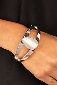 Enhanced Enchantment - White Hinged Bracelet