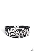 Load image into Gallery viewer, Here Comes the BLOOM - Black Magnetic Closure Bracelet