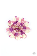 Load image into Gallery viewer, Gingham Garden - Purple Alligator Clip