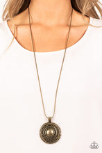 Load image into Gallery viewer, Solar Swirl - Brass Necklace