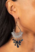 Load image into Gallery viewer, Chromatic Cascade - Blue (Gunmetal) Earrings