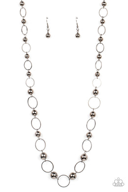 Metro Milestone - Black Gunmetal Necklace
