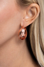 Load image into Gallery viewer, Curvy and Worthy - Copper Hoop Earrings