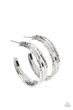 Load image into Gallery viewer, CONTOUR de Force - Silver Hoop Earrings