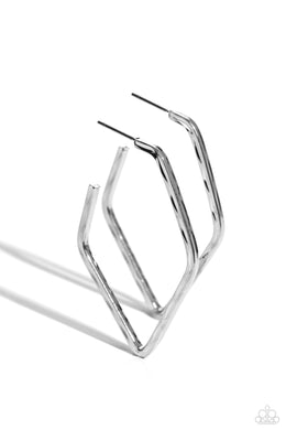 Winning Edge - Silver Hoop Earrings