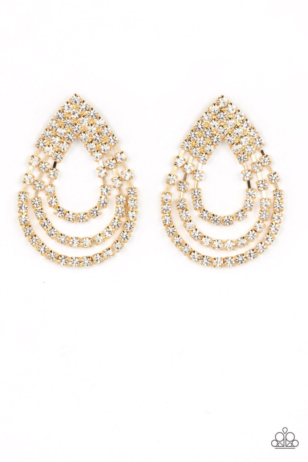 Take a POWER Stance - Gold Post Earrings