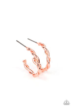 Load image into Gallery viewer, Irresistibly Intertwined - Copper Hoop Earrings