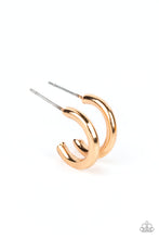 Load image into Gallery viewer, Small-Scale Shimmer - Gold Hoop Earrings
